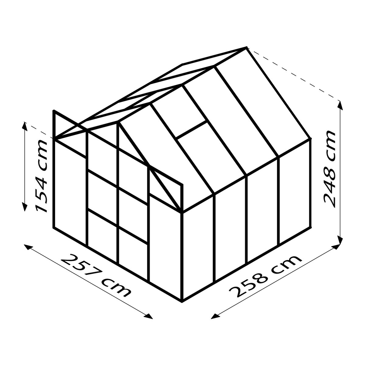 Vitavia Gewächshaus Uranus 6700 in Grün mit Polycarbonat und Aluminium, 6,7 m² - Bild 4