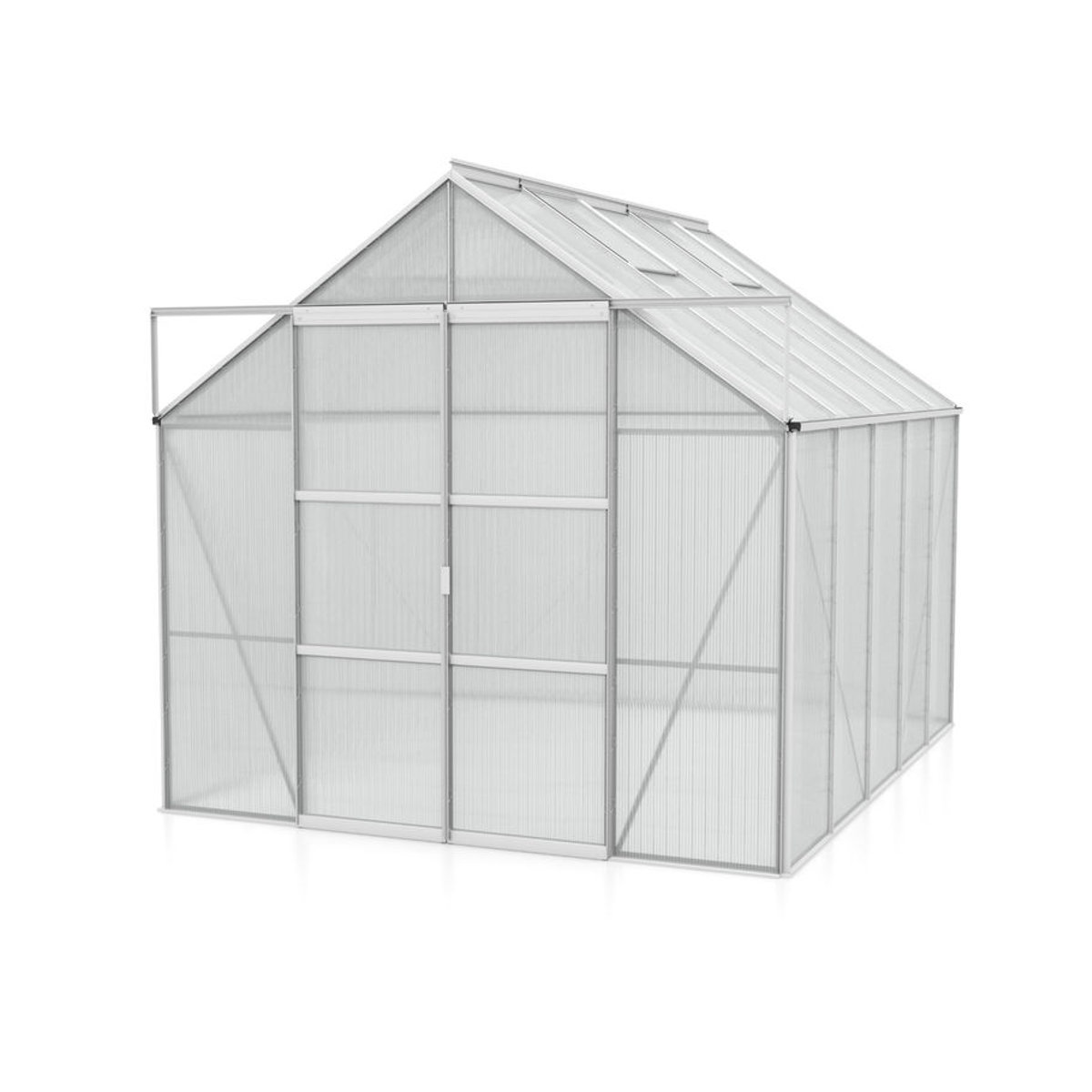Vitavia Gewächshaus Uranus 8300 aus Aluminium in Alufarben mit 8,3 m² Fläche und 4 mm Polycarbonat-Verglasung - Bild 3