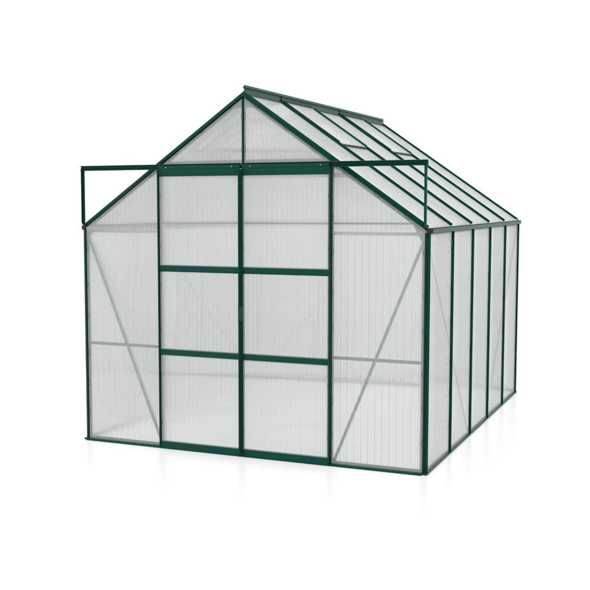 Vitavia Gewächshaus Uranus 8300 in Smaragdgrün mit Aluminiumrahmen und 4 mm Polycarbonat-Platten, 8,3 m² - Bild 3