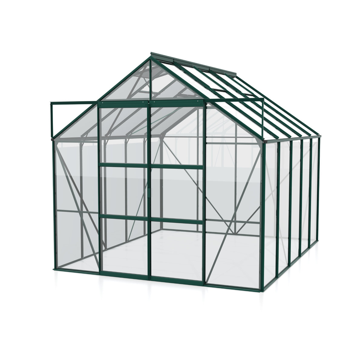Vitavia Gewächshaus Uranus 8300 in Smaragdgrün mit Glas und Aluminium, 8,3 m² - Bild 3