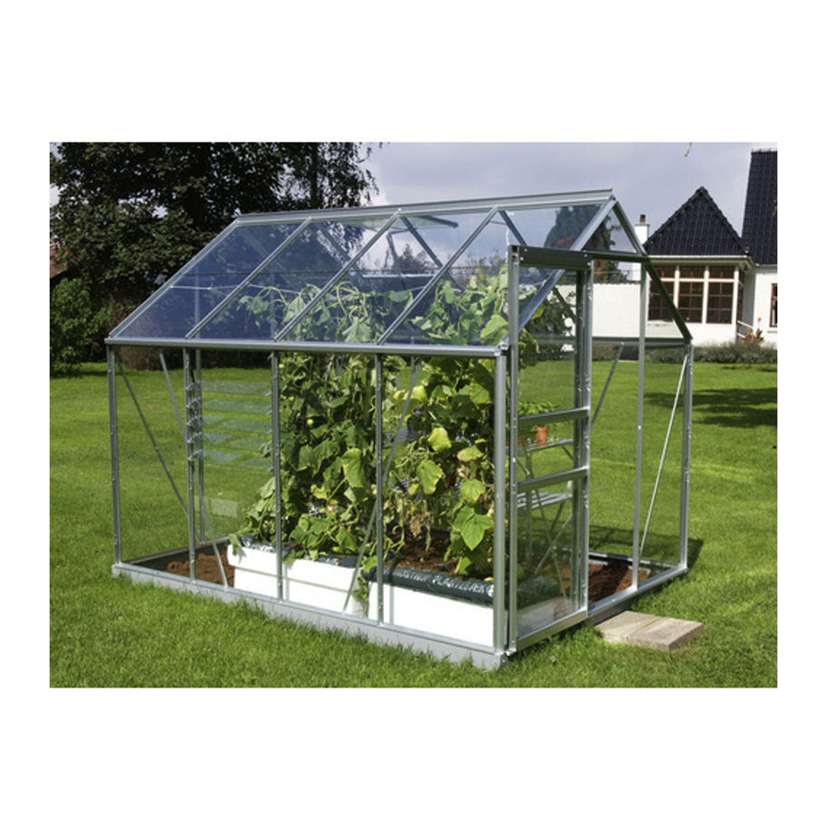 Vitavia Gewächshaus Venus 5000 aus Aluminium und Glas in Silber, 5 m² - Bild 5