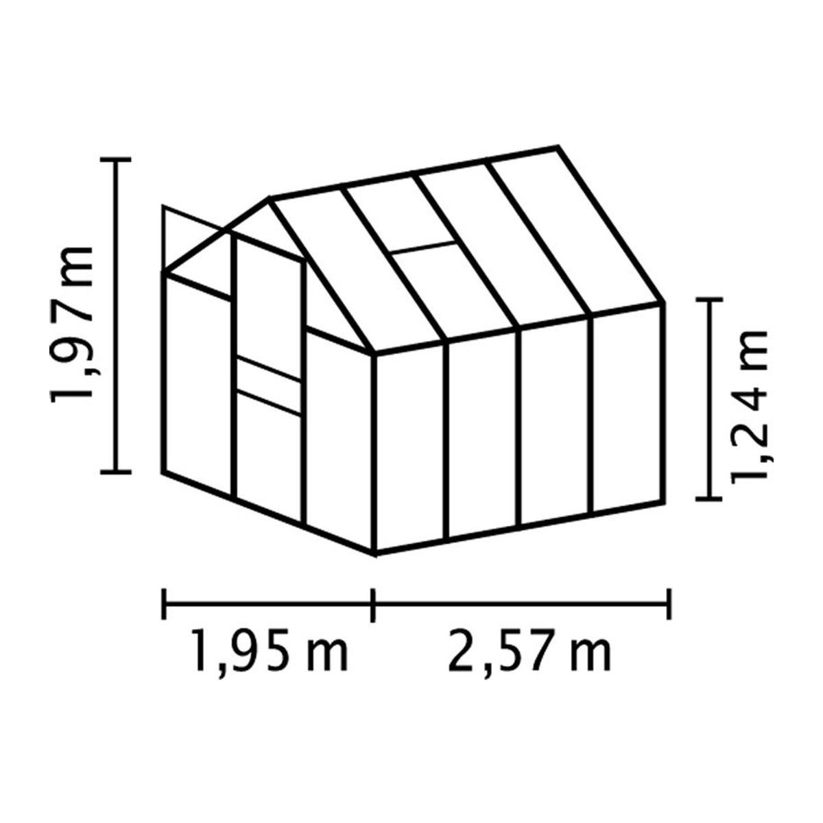 Vitavia Gewächshaus Venus 5000 aus Aluminium und Polycarbonat in Silber, 5 m² - Bild 2