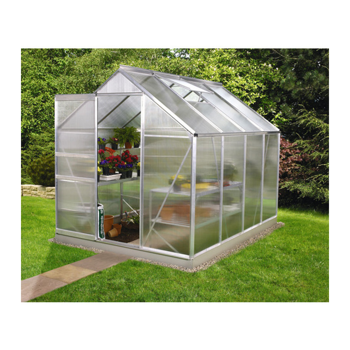 Vitavia Gewächshaus Venus 5000 aus Aluminium und Polycarbonat in Silber, 5 m² - Bild 5