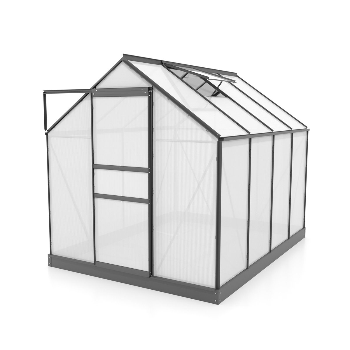 Vitavia Gewächshaus Venus 5000 in Schwarz mit 4 mm Polycarbonat und Aluminiumrahmen, 5,0 m² - Bild 2