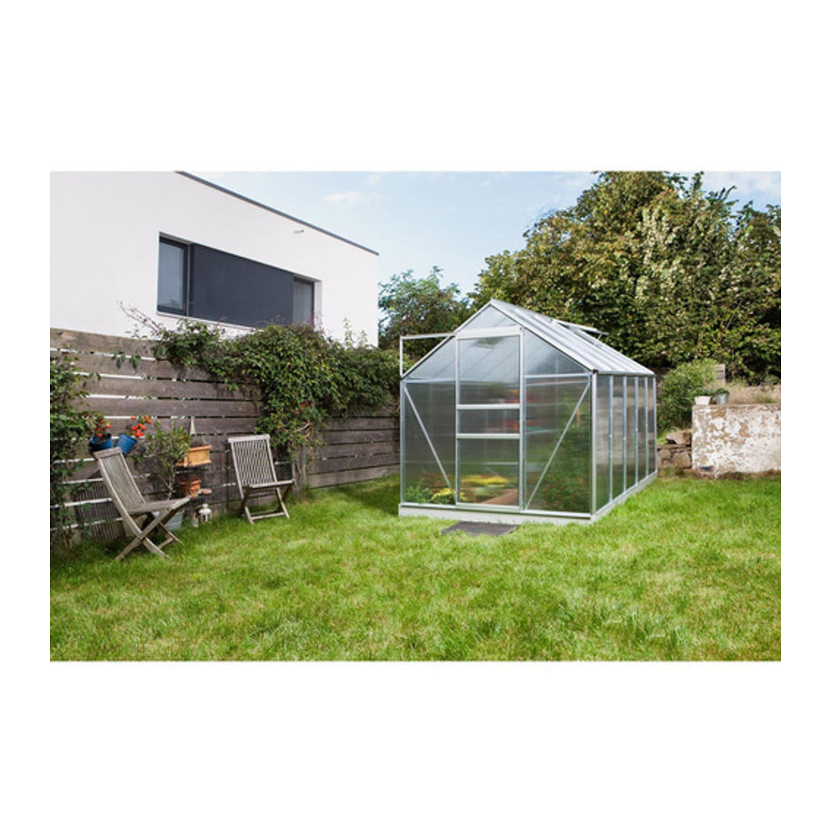 Vitavia Gewächshaus Venus 6200 aus Aluminium und Polycarbonat in Silber - Bild 4