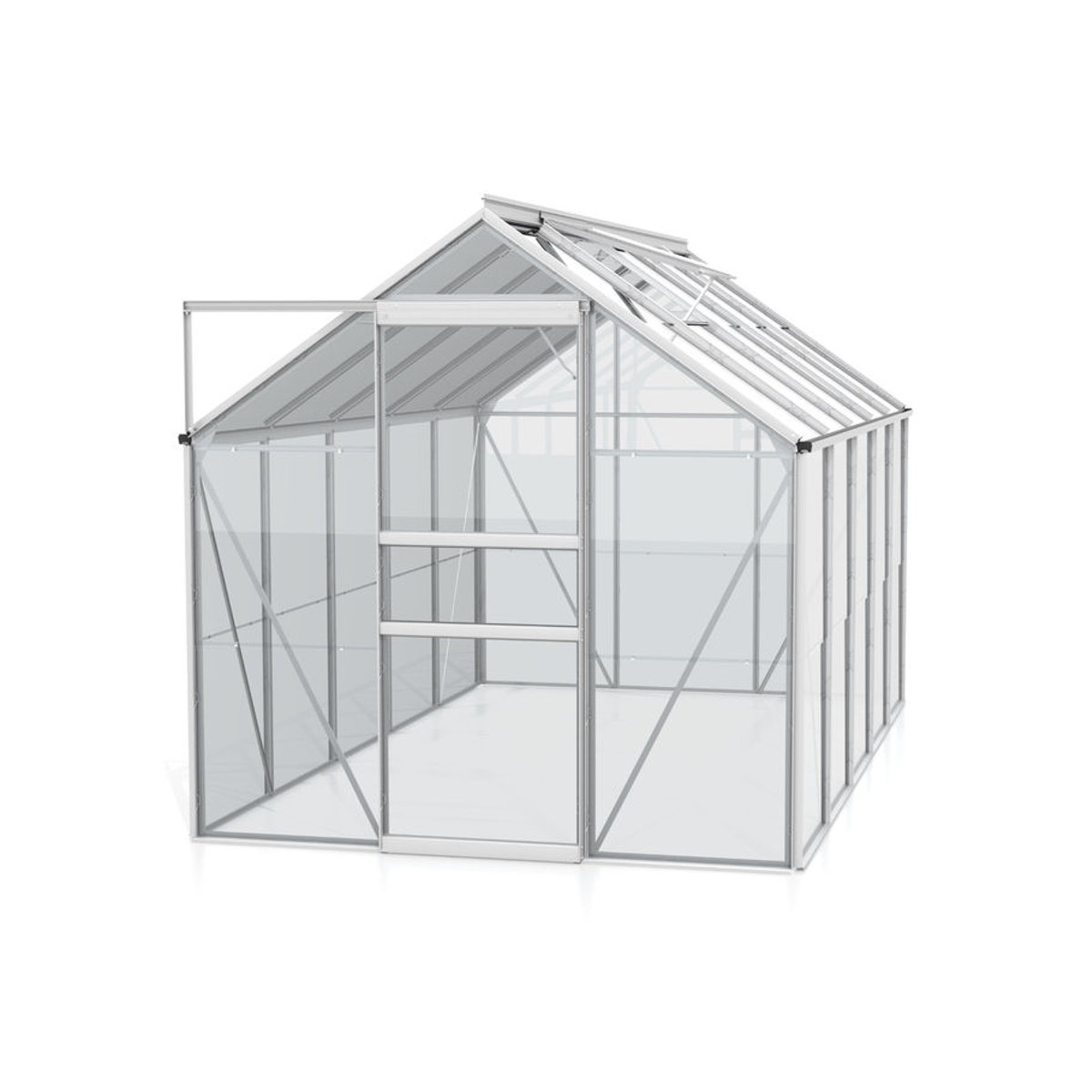 Vitavia Gewächshaus Venus 6200 aus eloxiertem Aluminium in Alufarben mit 6,2 m² und 3 mm ESG-Glas - Bild 3