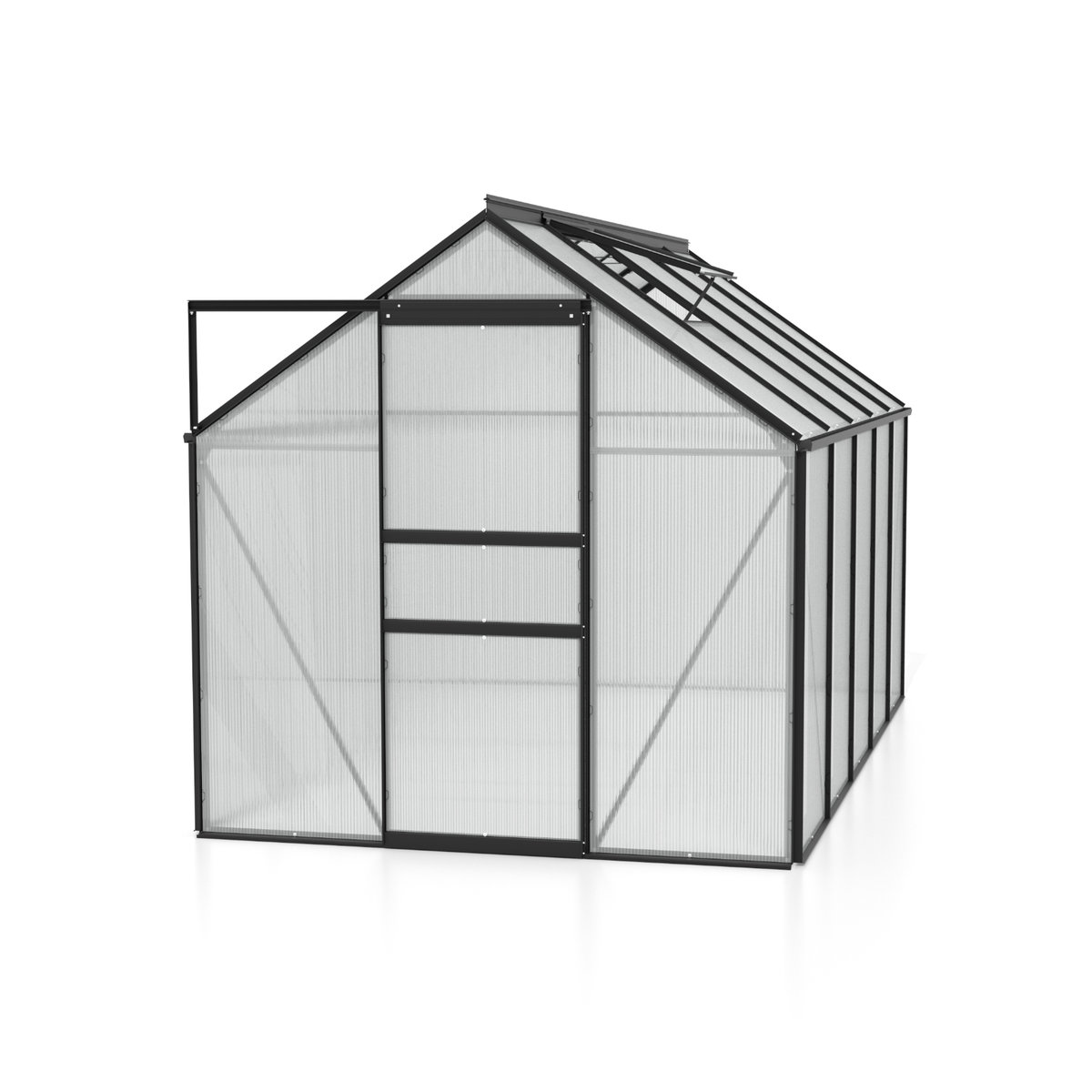 Vitavia Gewächshaus Venus 6200 in Schwarz mit 6,2 m² und 6 mm Polycarbonat-Platten - Bild 3