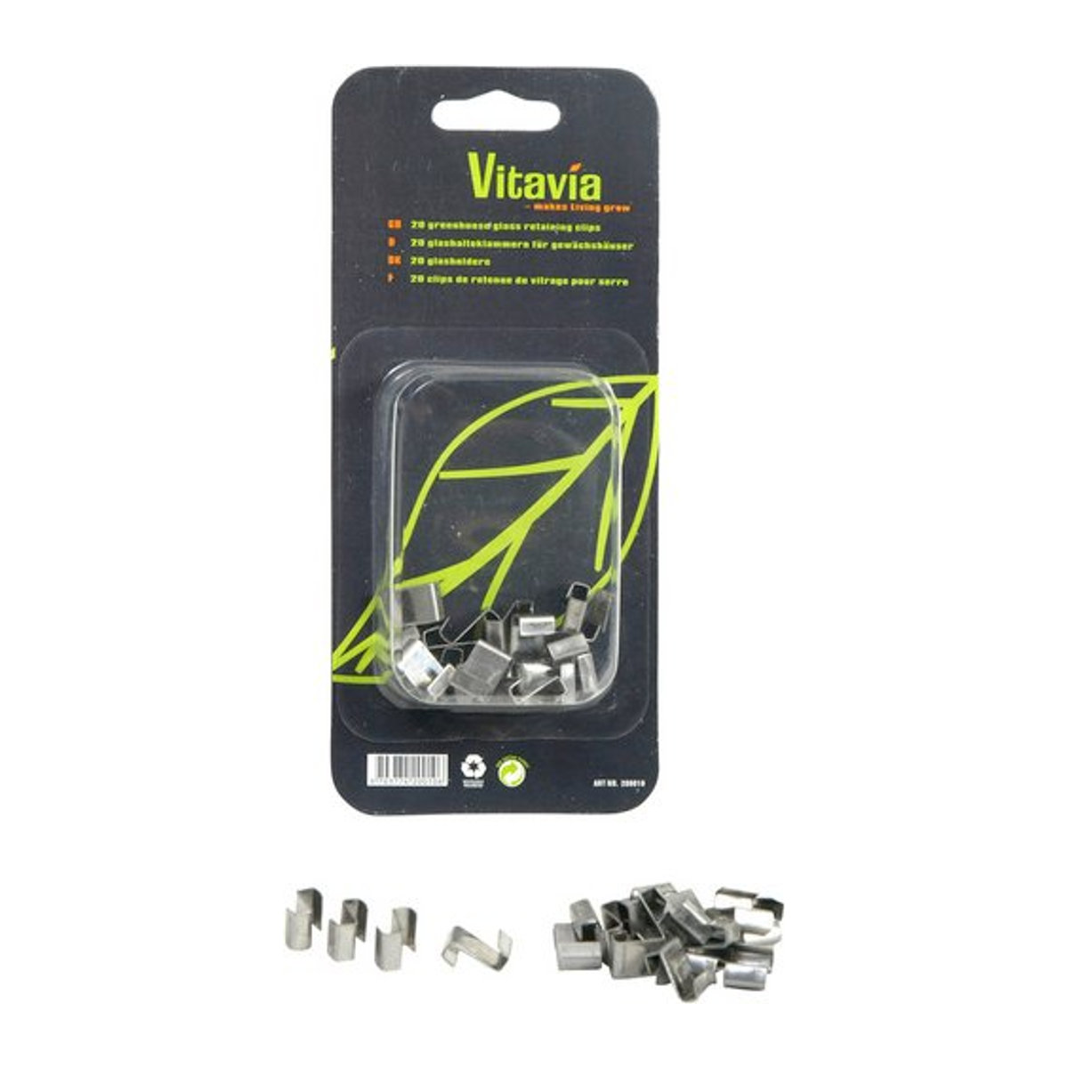 VITAVIA Glasträger Clip-On aus Metall in Silber - Bild 1