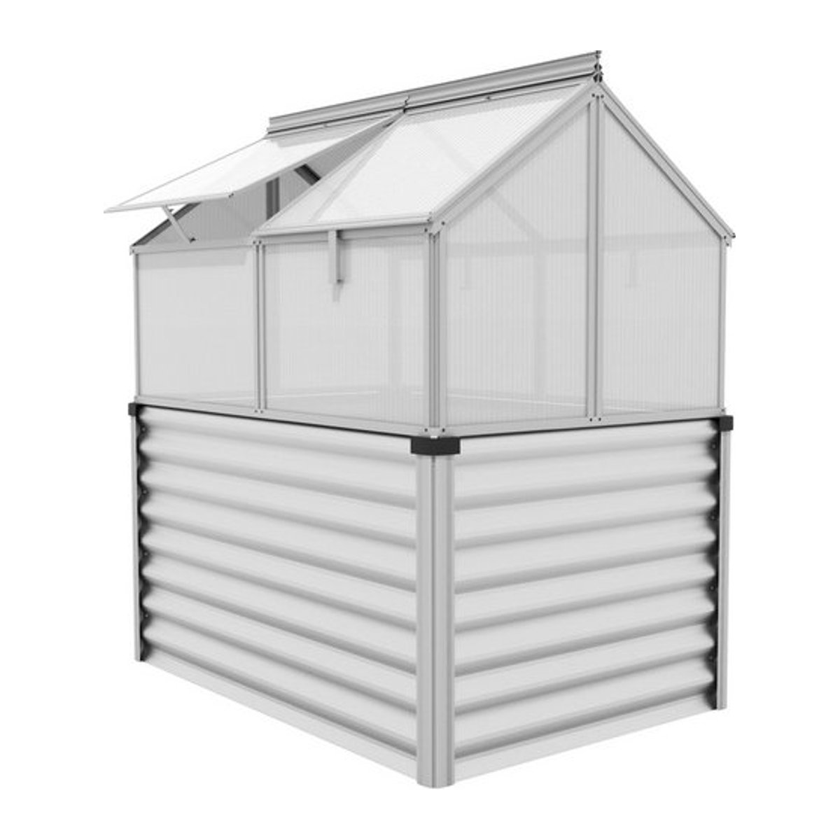 VITAVIA Hochbeet Paris HKP aus Aluminium in Silber, B/H/L: 83,1 x 136,9 x 121,7 cm - Bild 1