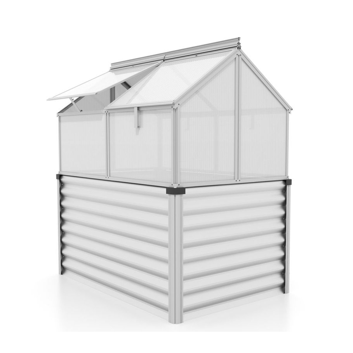 VITAVIA Hochbeet Paris HKP aus Aluminium in Silber, B/H/L: 83,1 x 136,9 x 121,7 cm - Bild 2