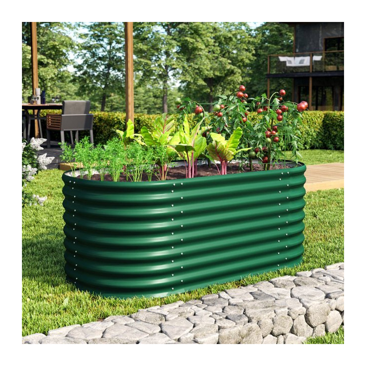 Vitavia Hochbeet Terra 630 Modell Basic in Seegras und Grün, B/H/L: 82,1 x 63 x 162,1 cm - Bild 1