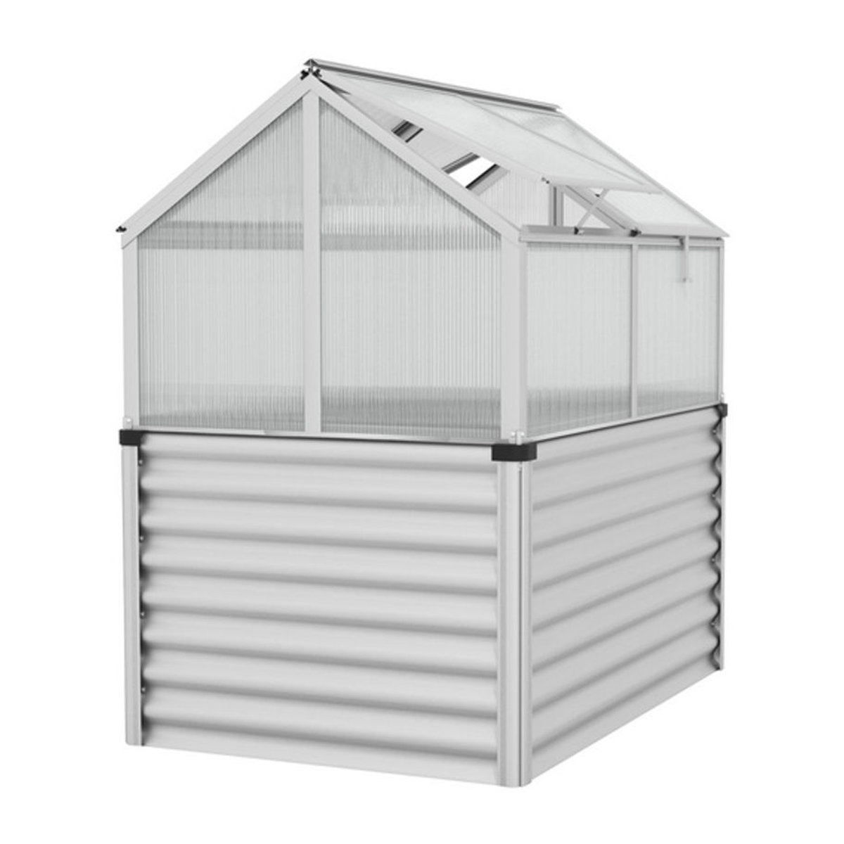 VITAVIA Hochbeet Zola aus Metall in Silber, B/L/H: 89 x 126,7 x 134,5 cm - Bild 2