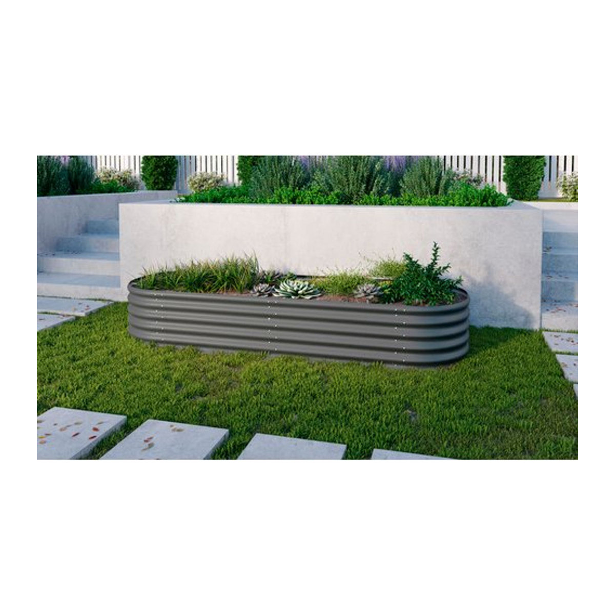 Vitavia Hochbeeterweiterung Stretched für Hochbeet 401 in Granit, B: 80 cm, T: 40 cm - Bild 3