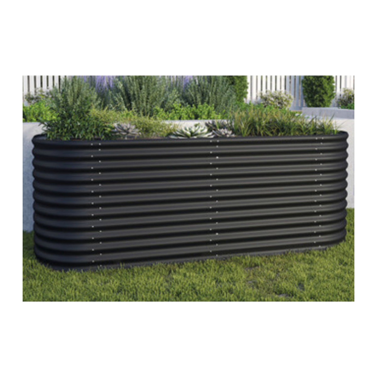 Vitavia Hochbeeterweiterung Stretched für Hochbeet 858 aus Metall in Schwarz, B: 80 cm x H: 86 cm - Bild 3