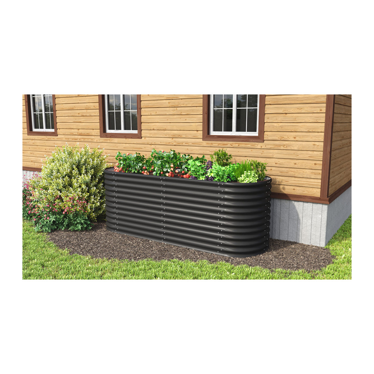 Vitavia Hochbeeterweiterung Stretched für Hochbeet 858 aus Metall in Schwarz, B: 80 cm x H: 86 cm - Bild 4