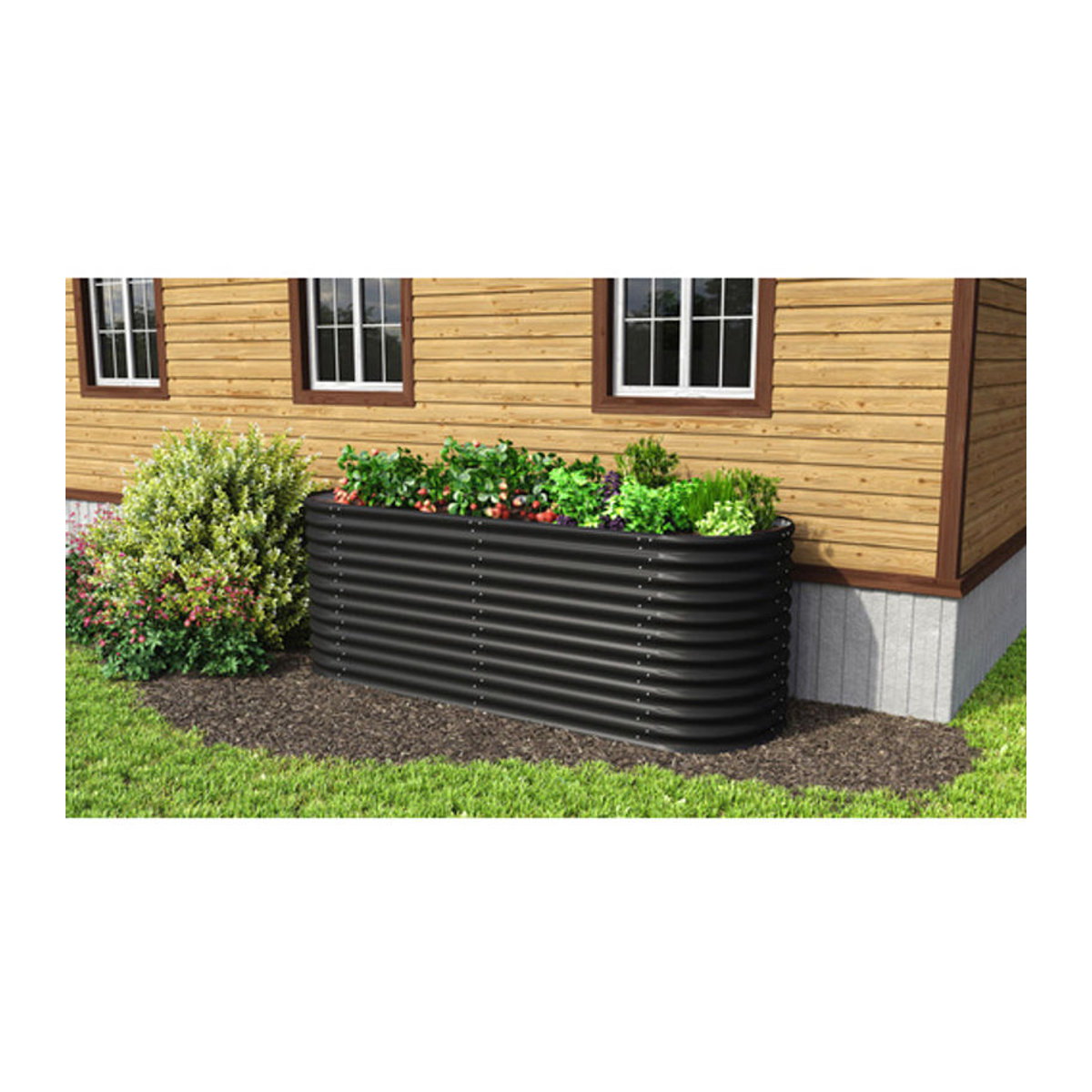 Vitavia Hochbeeterweiterung Stretched für Hochbeet 858 aus Metall in Schwarz, B: 80 cm x H: 86 cm - Bild 6