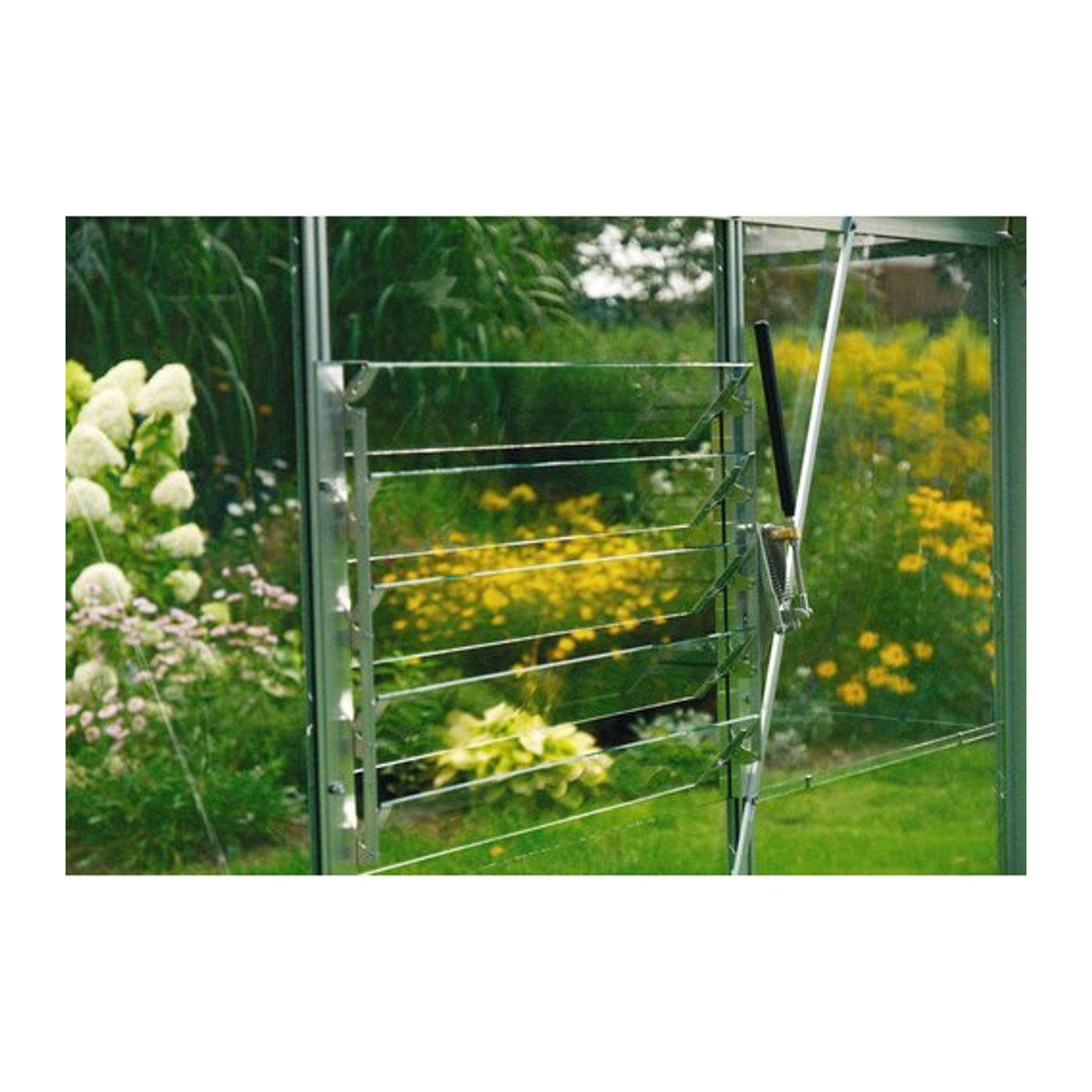 VITAVIA Lamellen-Wandfenster aus Metall in Silber, B: 61 cm, H: 45 cm - Bild 1