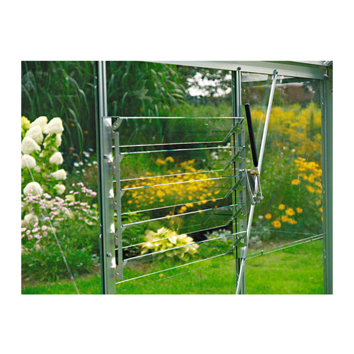 VITAVIA Lamellen-Wandfenster aus Metall in Silber, B: 61 cm, H: 45 cm - Bild 2