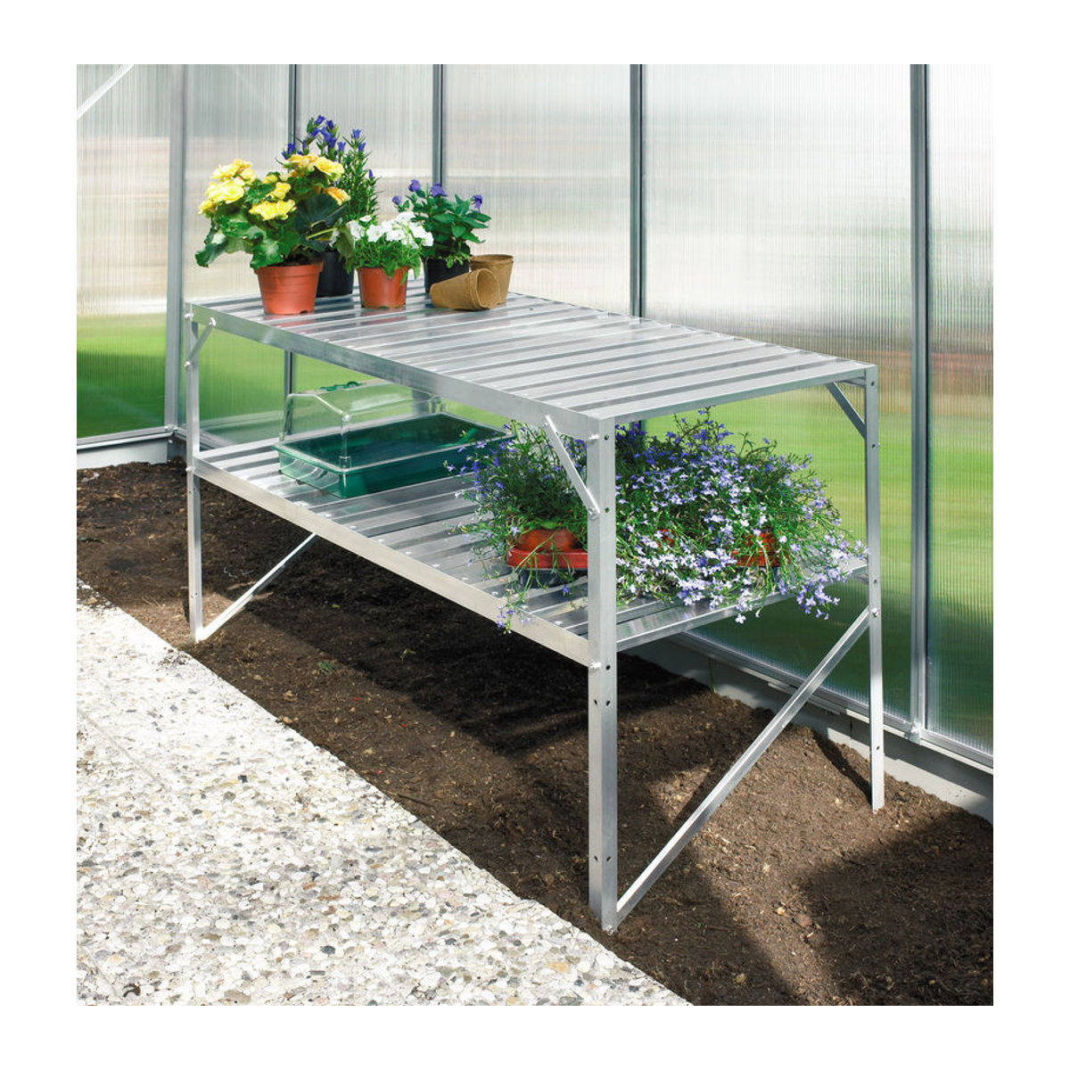 Vitavia Pflanztisch aus Aluminium in Grau - Bild 2
