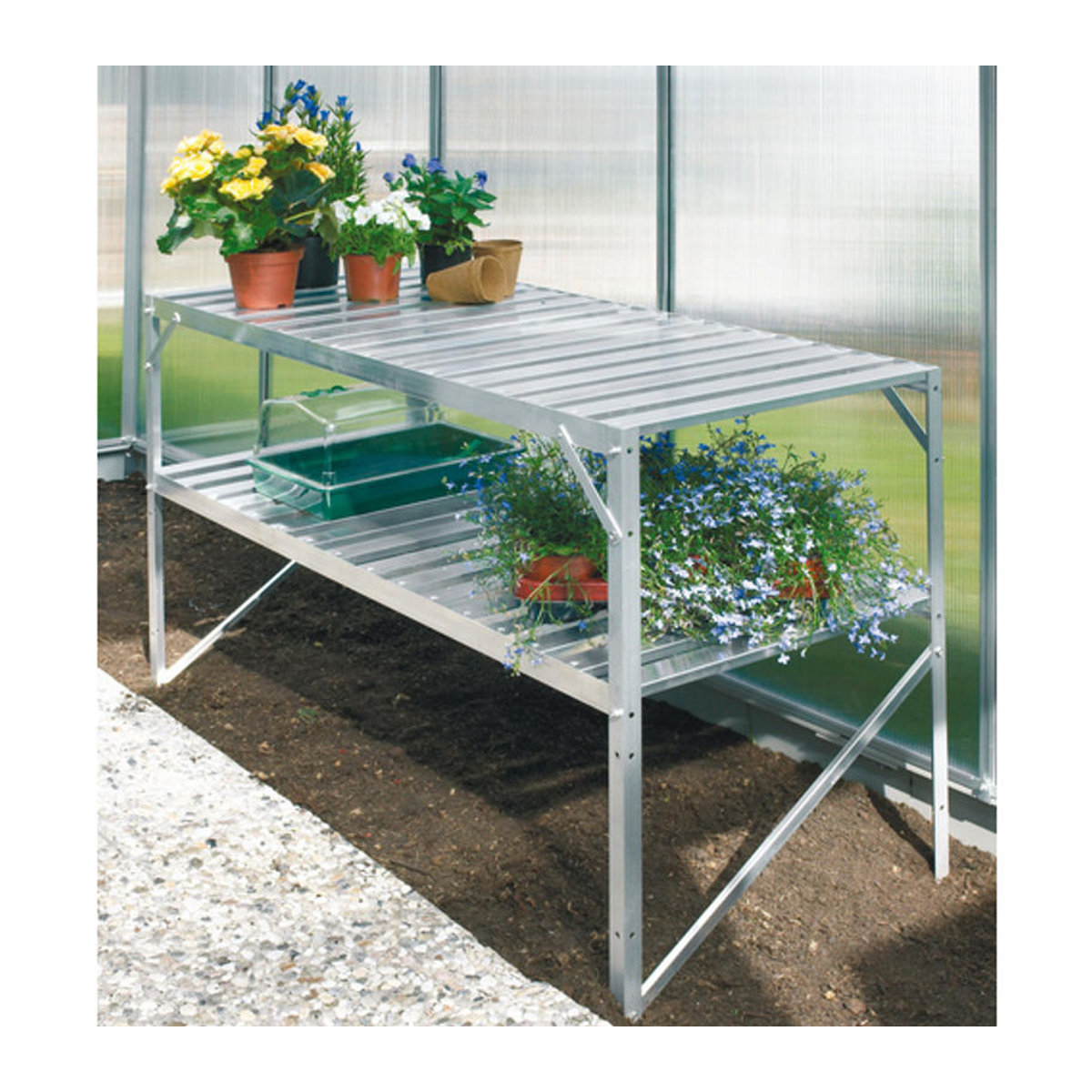 Vitavia Pflanztisch aus Aluminium in Grau - Bild 4