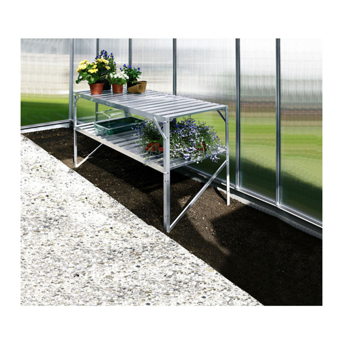 Vitavia Pflanztisch aus Aluminium in Grau - Bild 5