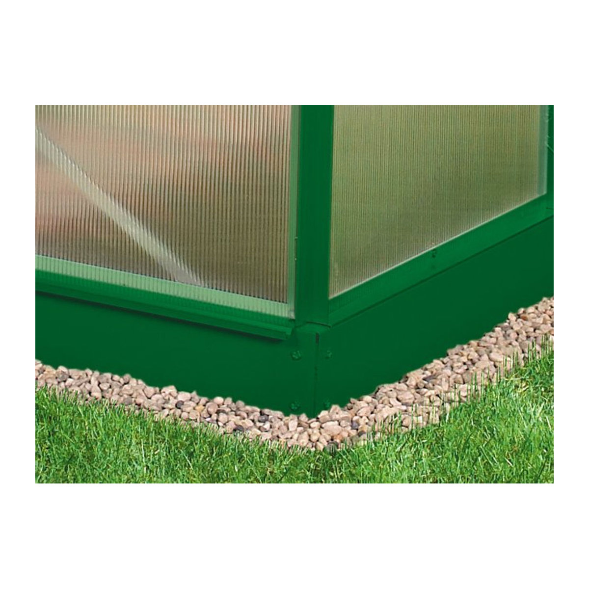 Vitavia Stahlfundament 3800 für Gewächshäuser in Smaragdgrün, B/T/H: 192 x 192 x 12,5 cm - Bild 2