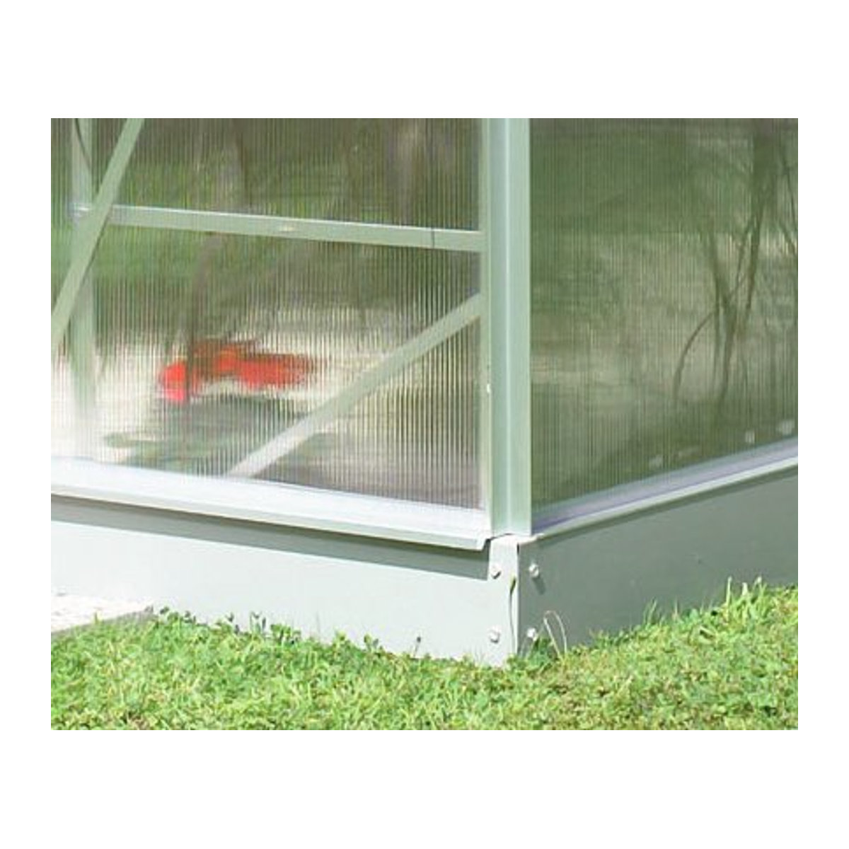 Vitavia Stahlfundament 4400 für Gewächshaus Calypso, aluminium eloxiert, B/T/H: 228 x 192 x 12,5 cm - Bild 1