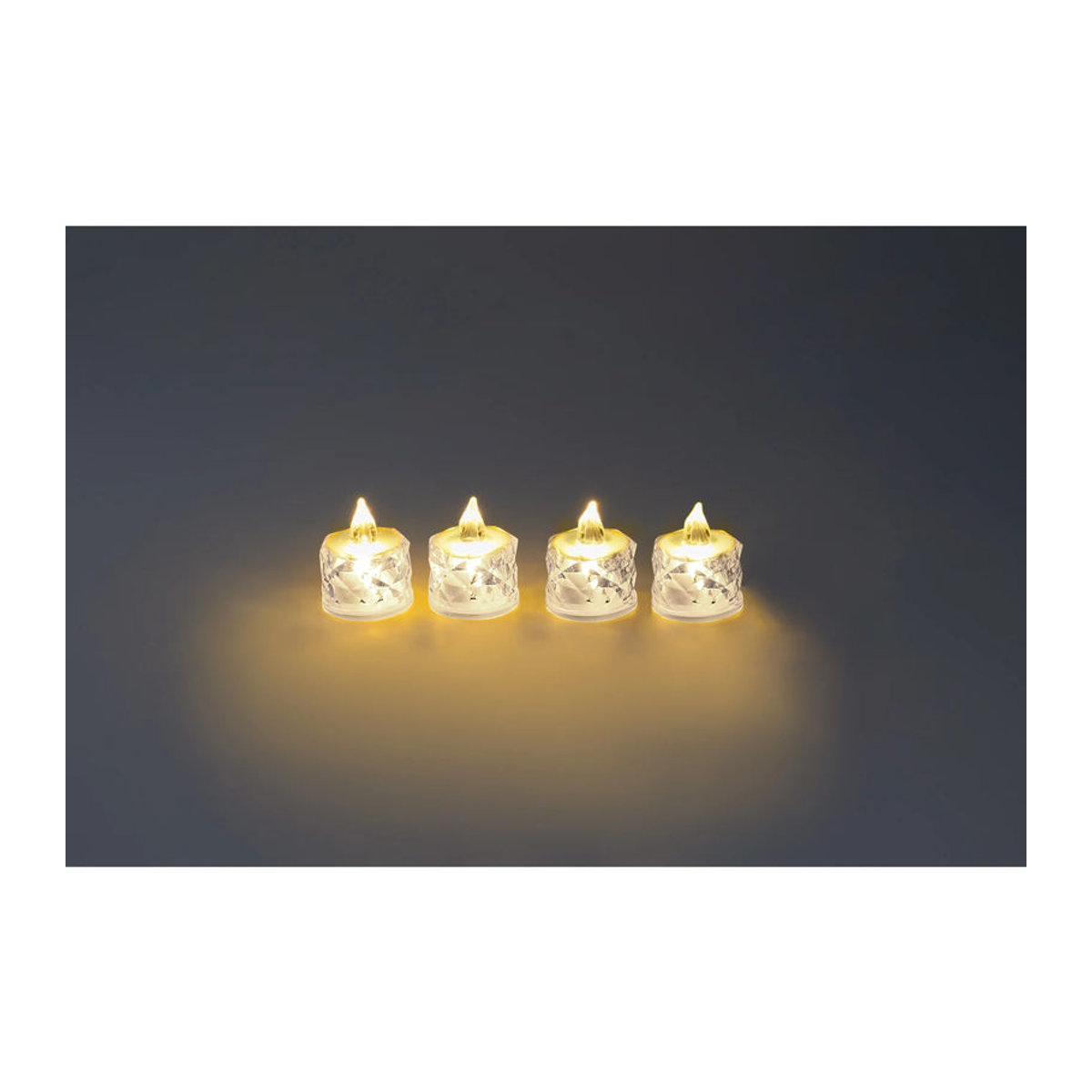 Viva Domo LED-Teelichter Diamond, 4 Stück, transparent, geometrisch, elektrisch - Bild 2
