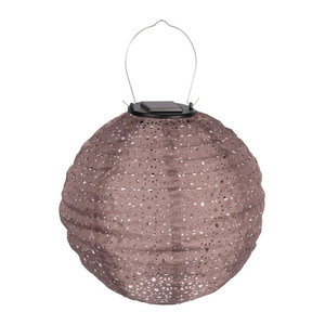 Viva Domo Solar-Lampion LED Laterne aus Papier in Braun