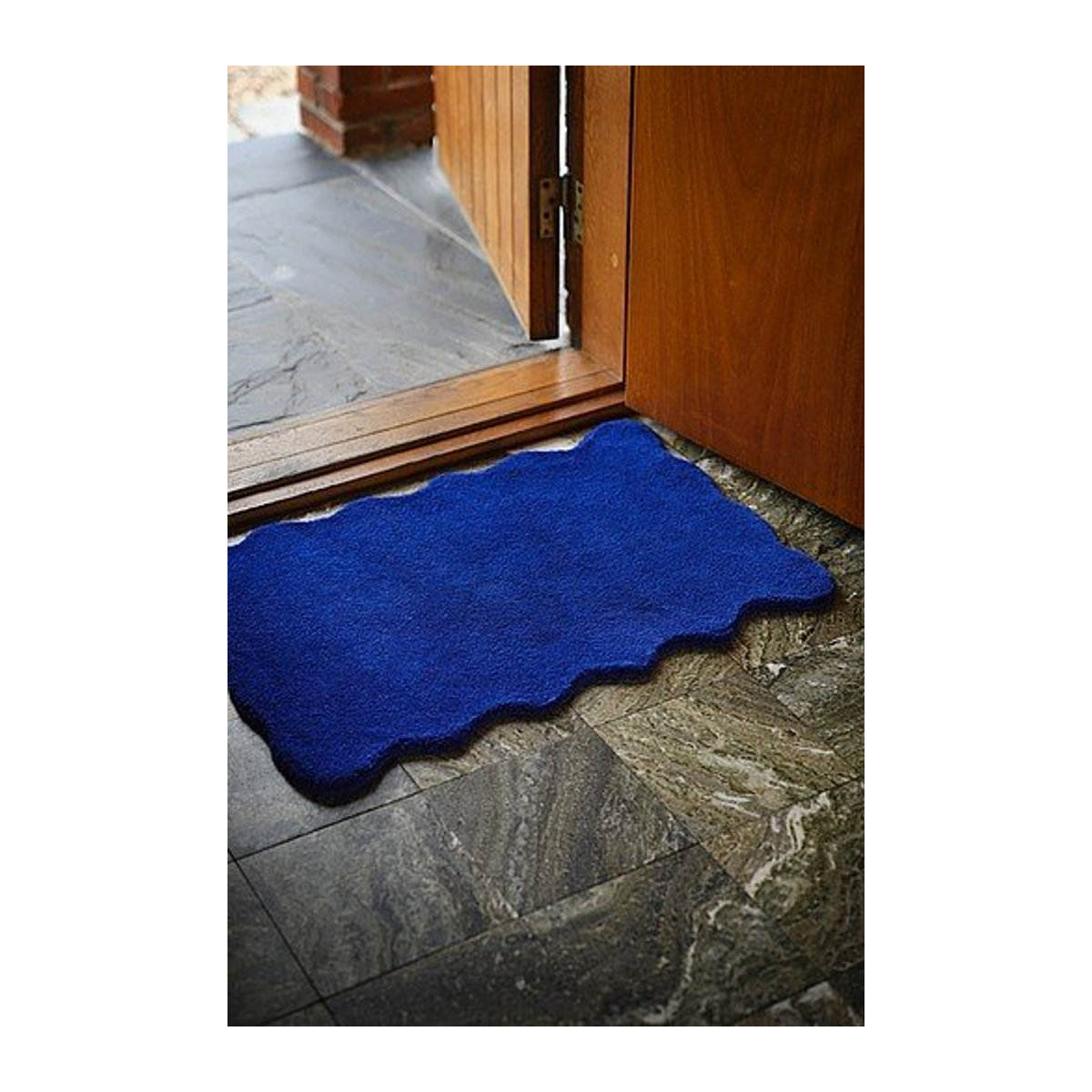 VIVI Türmatte aus Wolle in Blau, B/T: 60 x 90 cm - Bild 1