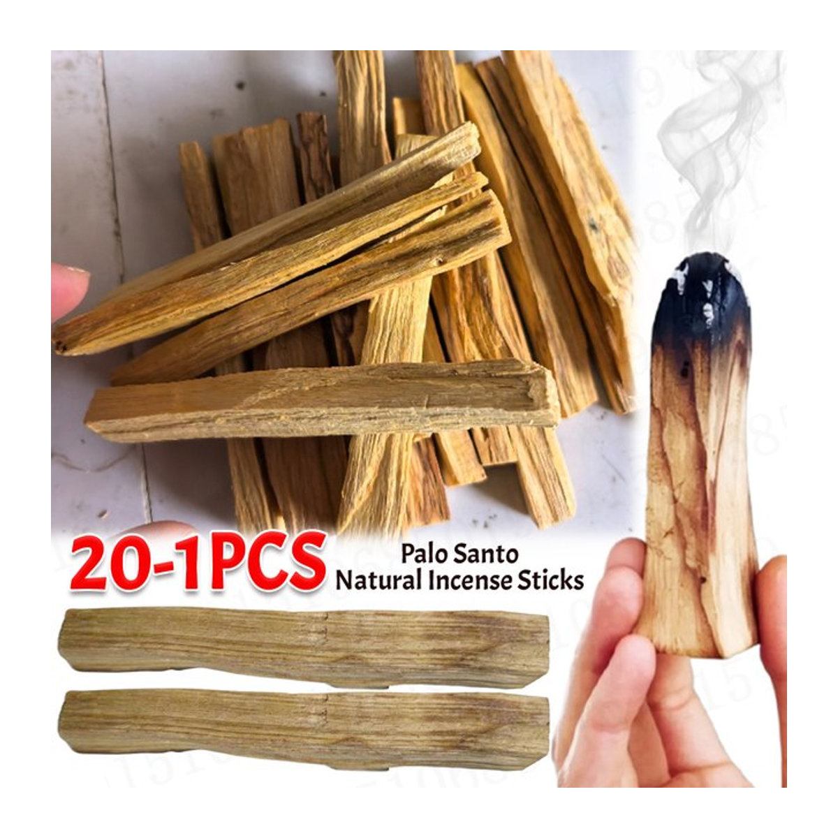 VKTECH Palo Santo Sticks aus natürlichem Holz in Braun zur Reinigung und zum Stressabbau - Bild 1