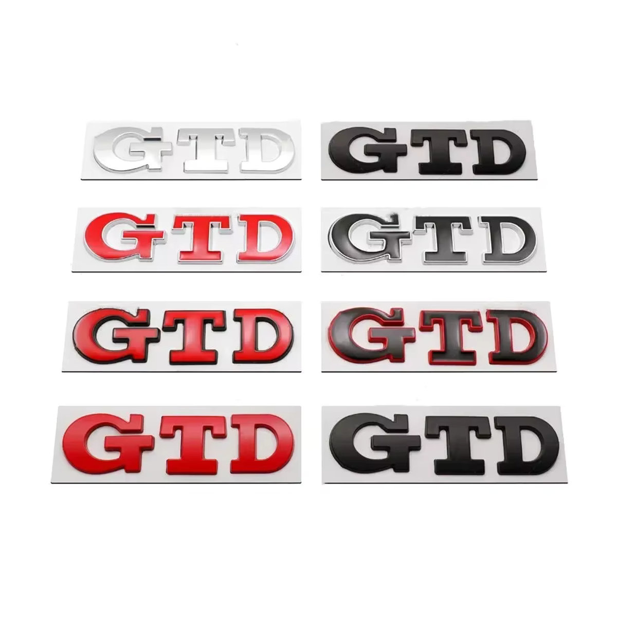 Volkswagen GTD Logo Emblem aus Metall in Silber für VW Golf MK2 MK4 MK5 MK6 MK7 - Bild 2