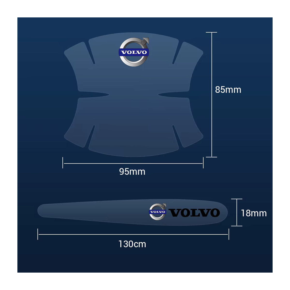 Volvo PVC Türgriff Schutzfolie Set Transparent Anti-Scratch Aufkleber für C30 C40 C50 C70 S40 S60 S70 S80 S90 V40 V50 T6 AWD - Bild 1