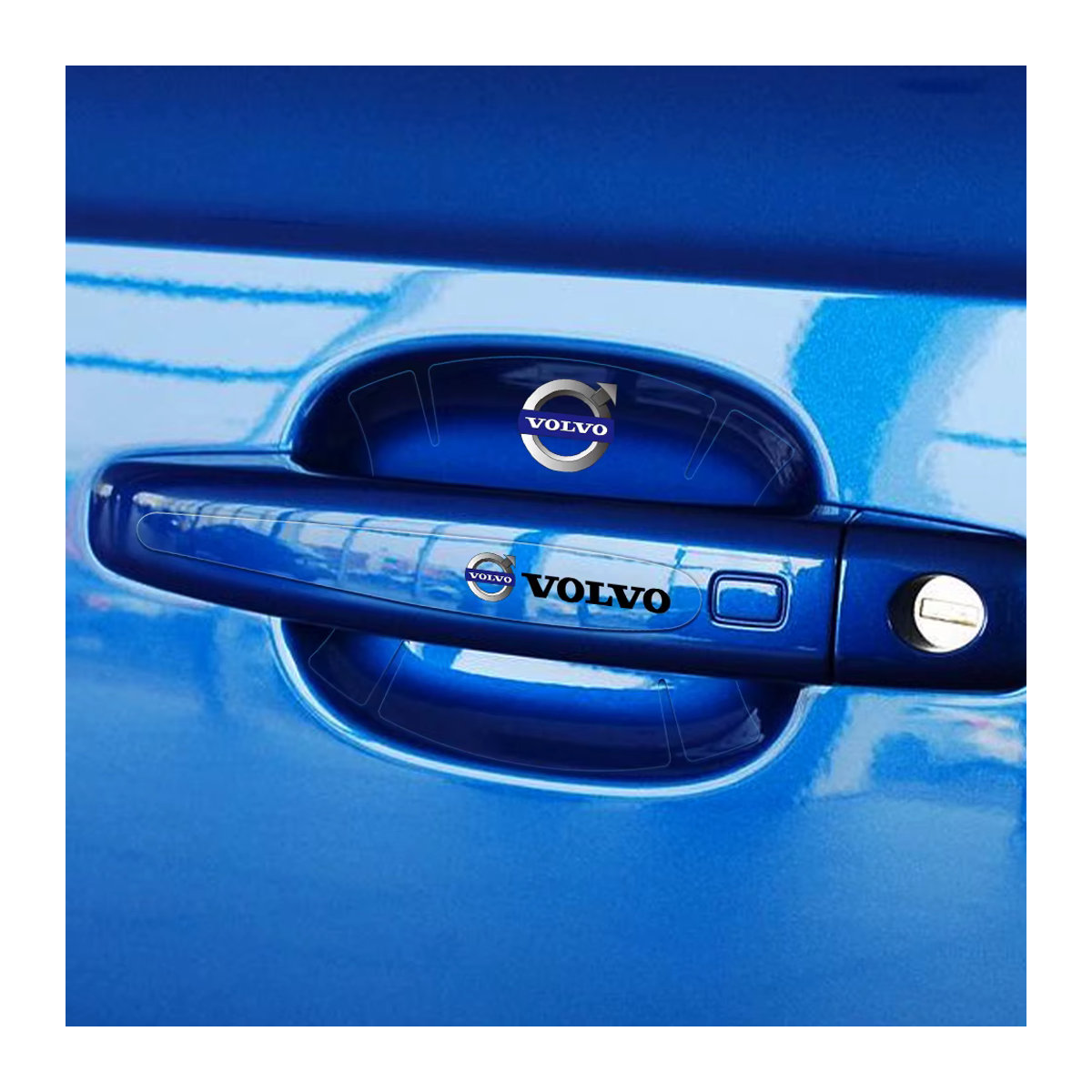 Volvo PVC Türgriff Schutzfolie Set Transparent Anti-Scratch Aufkleber für C30 C40 C50 C70 S40 S60 S70 S80 S90 V40 V50 T6 AWD - Bild 2