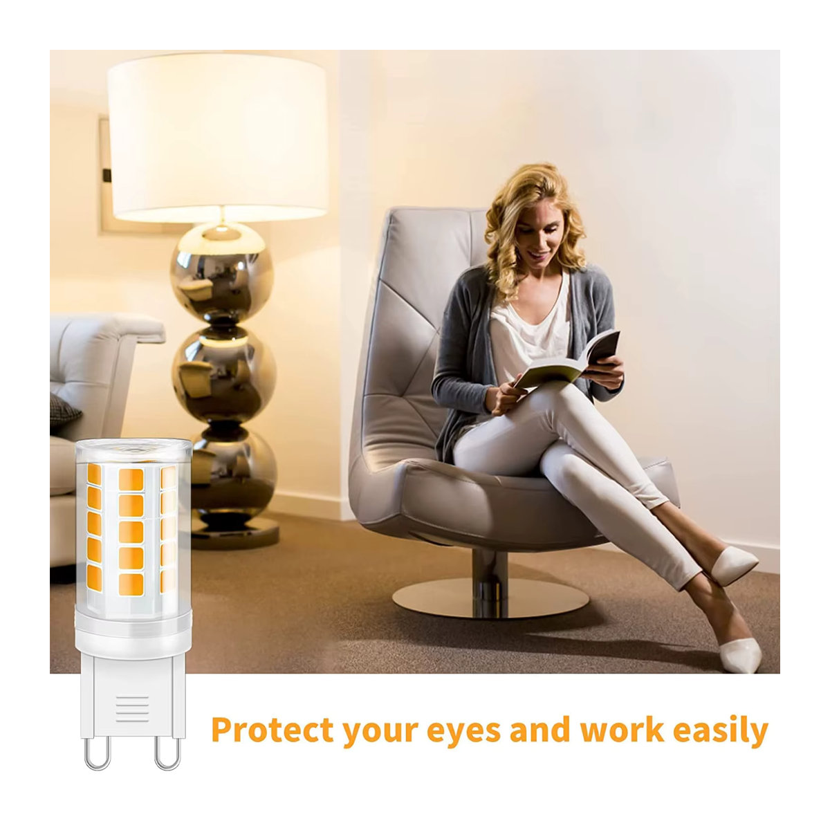 VooVoo 8er-Pack G9 LED-Glühbirnen, 3 W, 360 lm, Warmweiß, 2700 K, nicht dimmbar - Bild 3