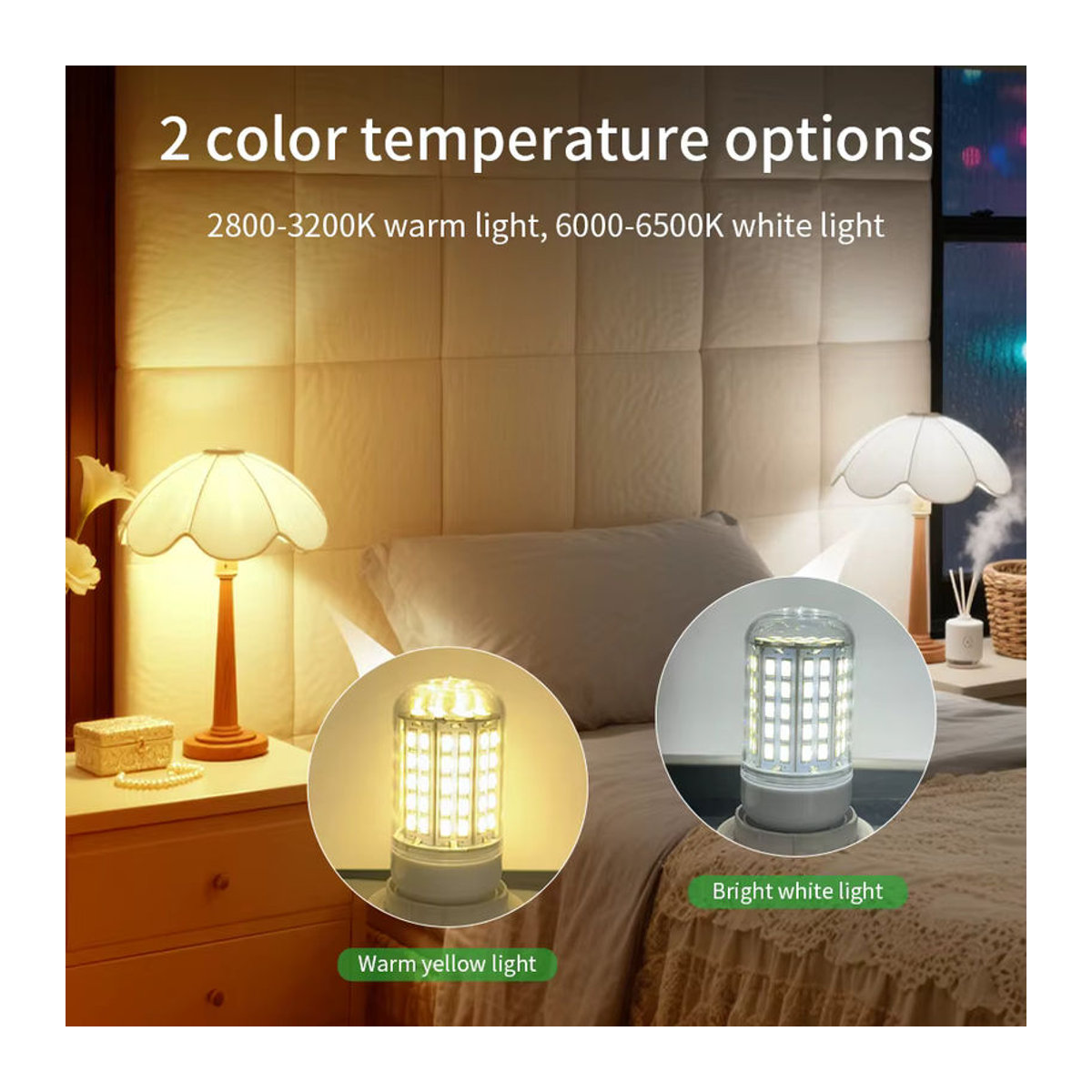 VooVoo LED Maisbirne E27 E14 mit 72 oder 96 LEDs aus Kunststoff ohne Flimmern AC220V 240V - Bild 3