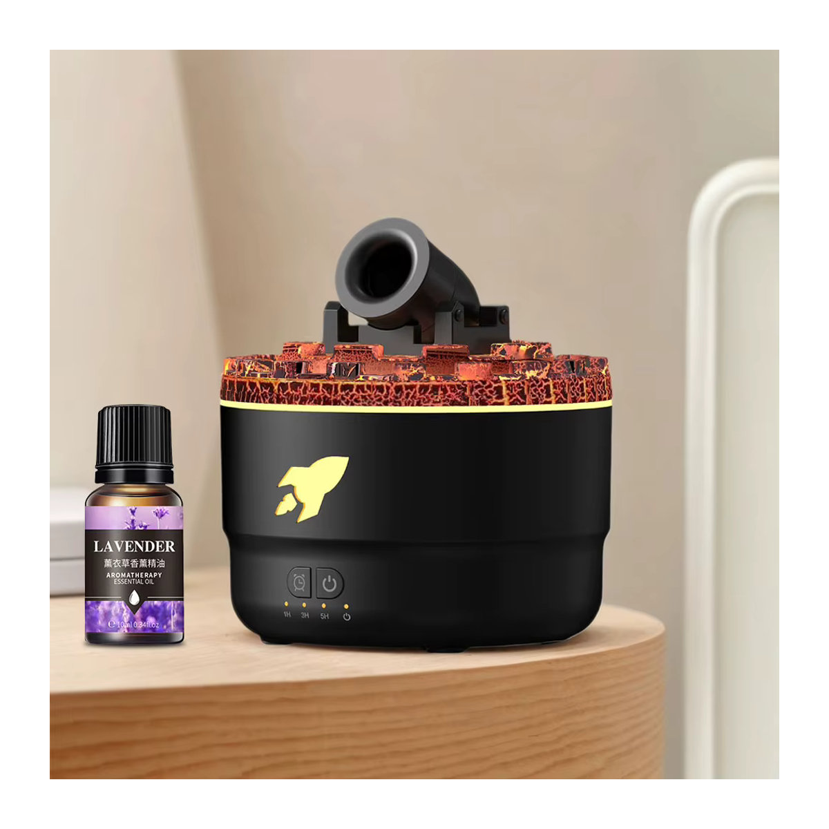 Vulkanischer Riss Licht Kanonen Luftbefeuchter mit Explosions-Aroma-Effekt in Schwarz - Bild 2