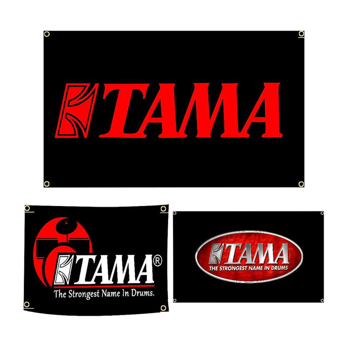 W-TAMAs Logo-Flagge in Schwarz als dekorativer Textil-Wandteppich für Outdoor und Indoor - Bild 4