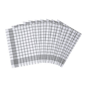 W5 Geschirrtücher saugfähig in Grau und Weiß, B/H: 50 x 70 cm