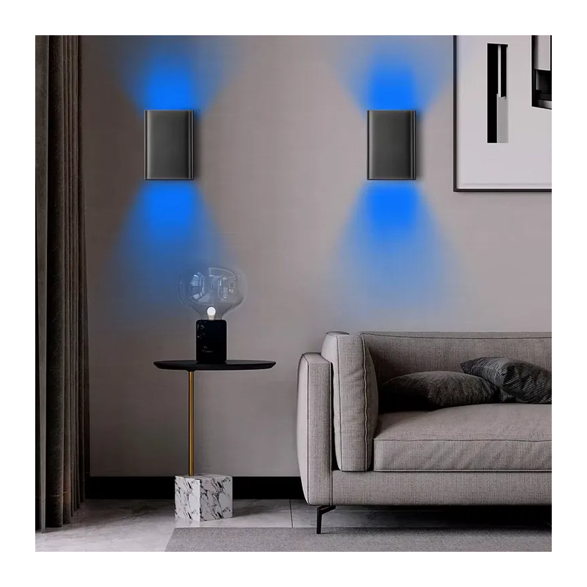 WAAJEA LED RGB Wandleuchte mit Fernbedienung, dimmbar, Up-Down Wandlampe in Bunt, minimalistisches Design für dein Zuhause oder die Veranda - Bild 5