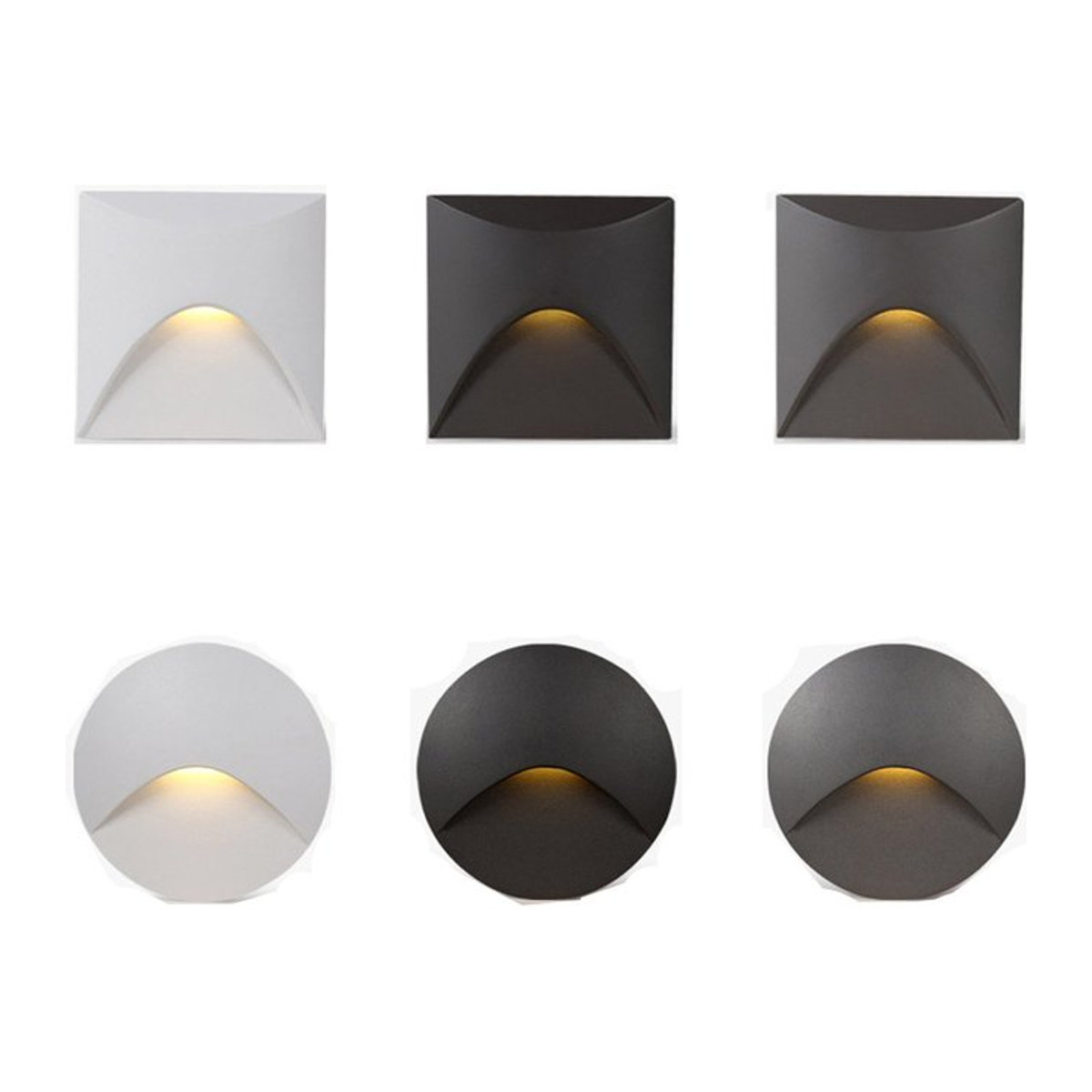 WAAJEA LED Wandleuchte Weiß, IP65 wasserdicht, 3 W, minimalistisches Design für Außenbereich, Treppe und Balkon - Bild 1