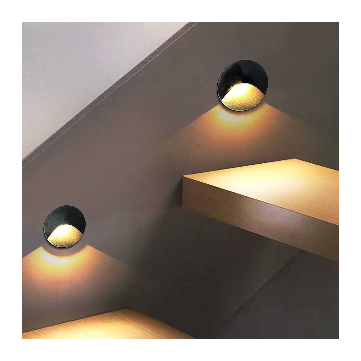 WAAJEA LED Wandleuchte Weiß, IP65 wasserdicht, 3 W, minimalistisches Design für Außenbereich, Treppe und Balkon - Bild 4