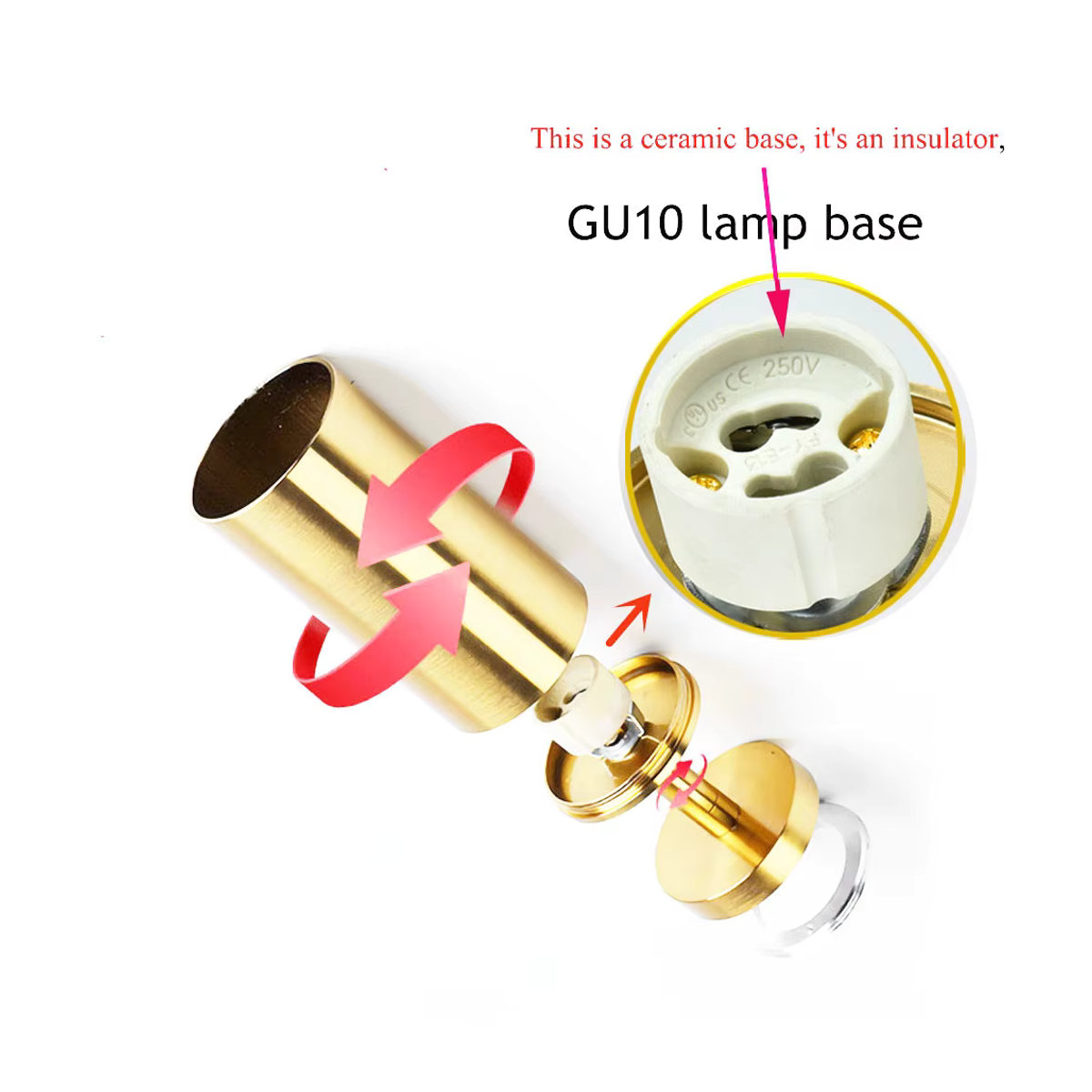 WAAJEA Schienenlampe GU10-Halter in Schwarz, verstellbarer Deckenlampenschirm für 2-Draht-Schienensysteme - Bild 1