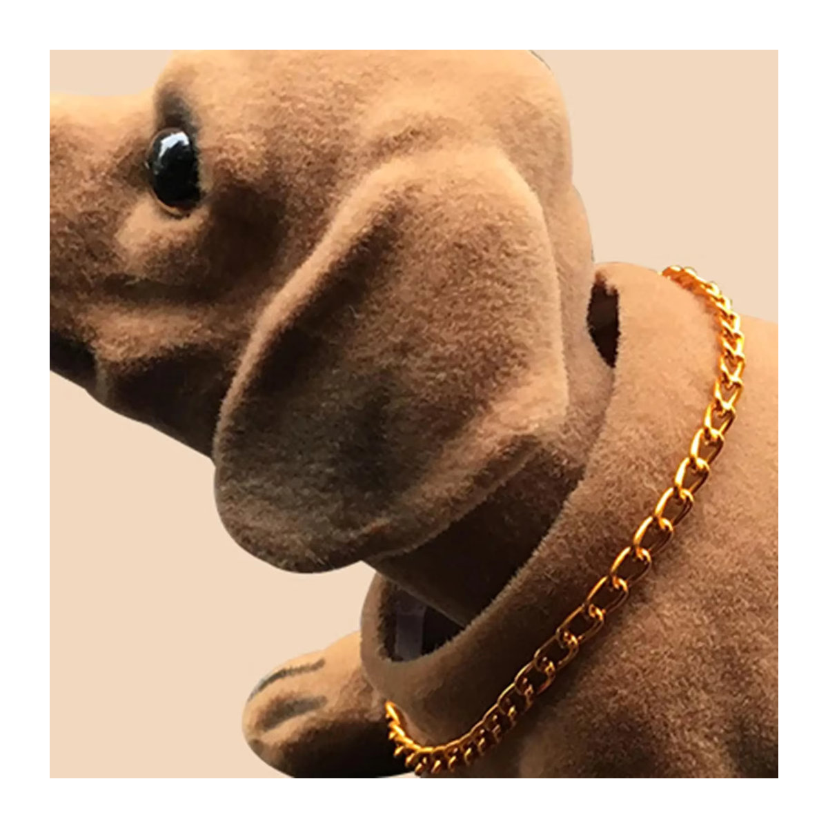 Wackelkopf Hund Figur als Auto Dekoration, braunes Hund Ornament aus Kunstharz - Bild 6