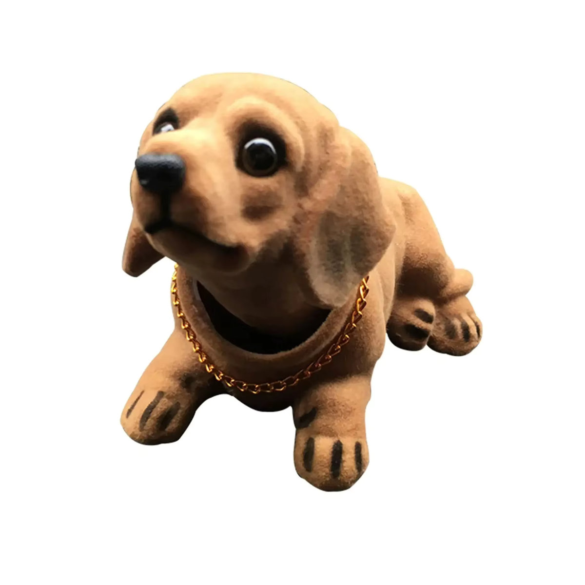 Wackelkopf Hund Figur als Auto Dekoration, braunes Hund Ornament aus Kunstharz - Bild 7