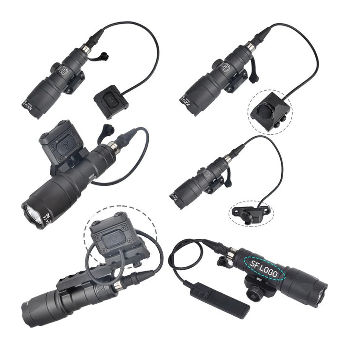 WADSN Taktische M300A Mini Scout Taschenlampe aus Metall mit Modbutton Schalter für Airsoft und Jagd - Bild 1