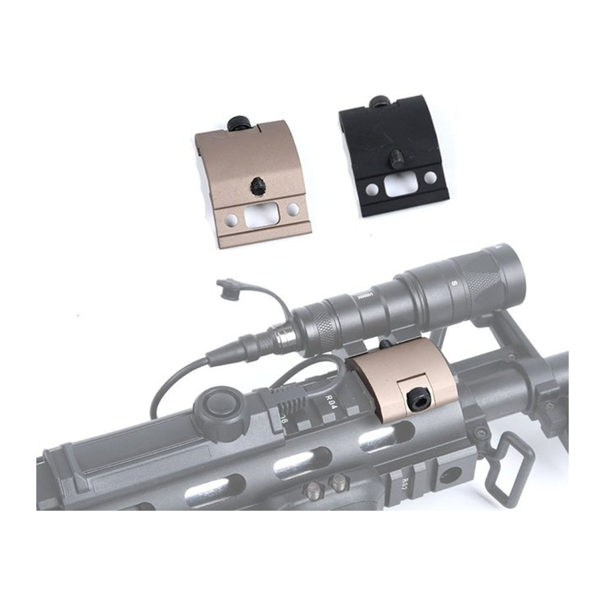 WADSN Taktische Taschenlampe Scout Licht mit Metallhalterung für 20mm Picatinny Schiene M600 M300 Airsoft Zubehör für AR15 - Bild 1