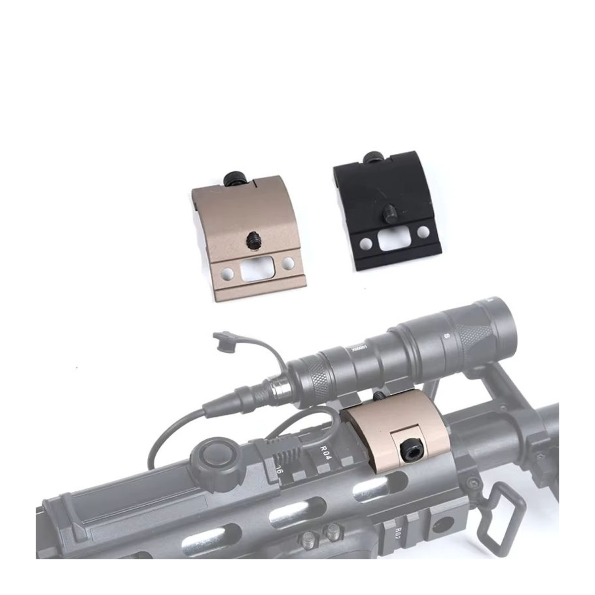 WADSN Taktische Taschenlampe Scout Licht mit Metallhalterung für 20mm Picatinny Schiene M600 M300 Airsoft Zubehör für AR15 - Bild 5