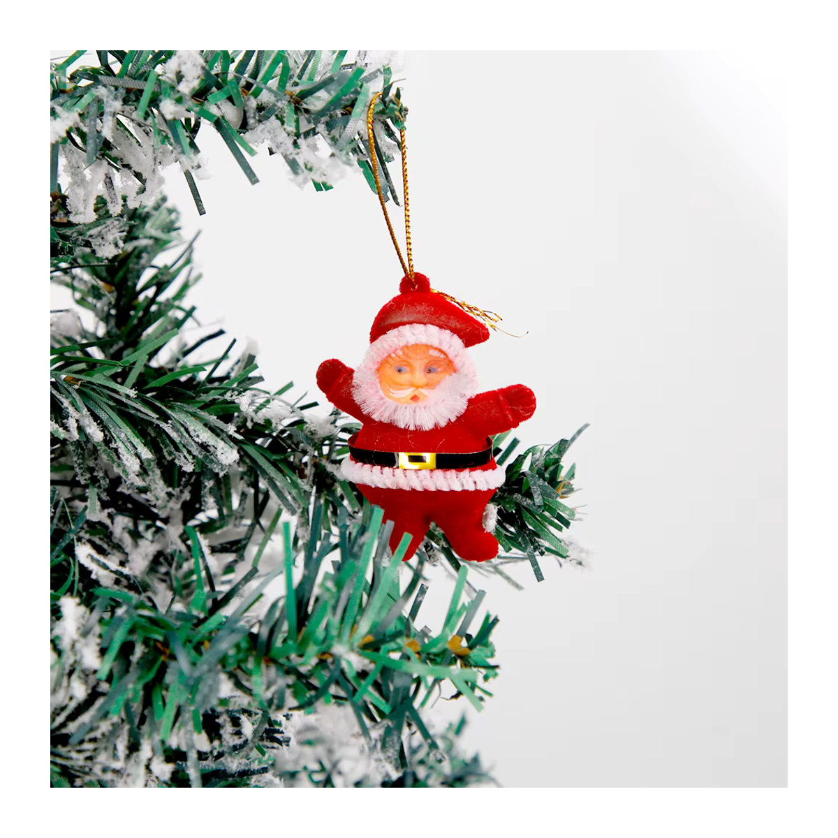 WakaParty Weihnachtsschmuck Set mit niedlichen Cartoon-Weihnachtsmann-Anhängern in Rot für deinen Weihnachtsbaum und DIY-Dekorationen - Bild 3