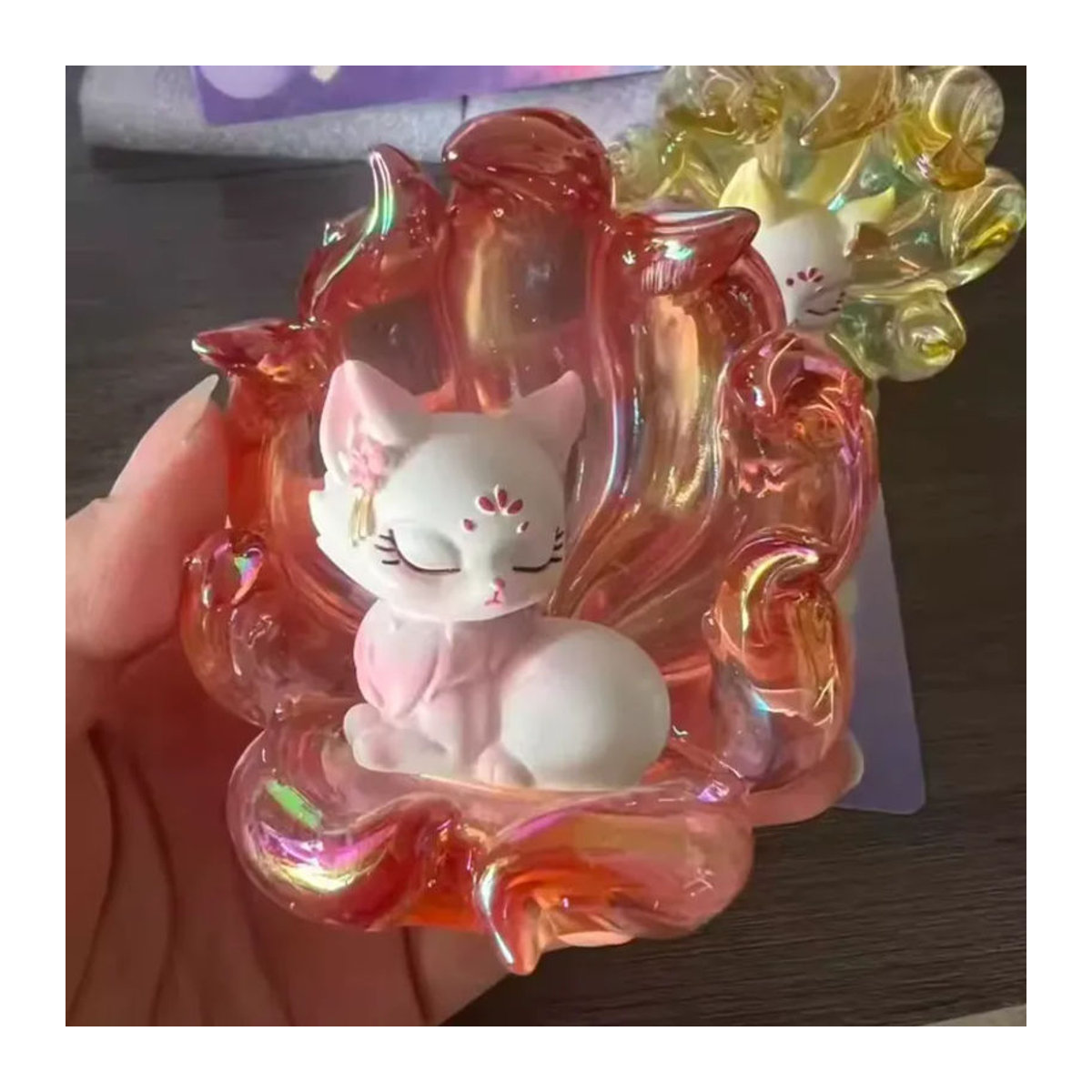 Walking On The Moon Nine Tailed Fox Blind Box Mini-Leuchtlampe im antiken Stil, weiße Tischlampe als Desktop-Ornament - Bild 5